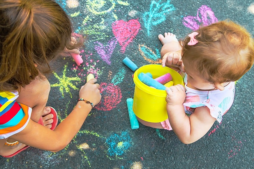 Sidewalk Chalk Techniques 