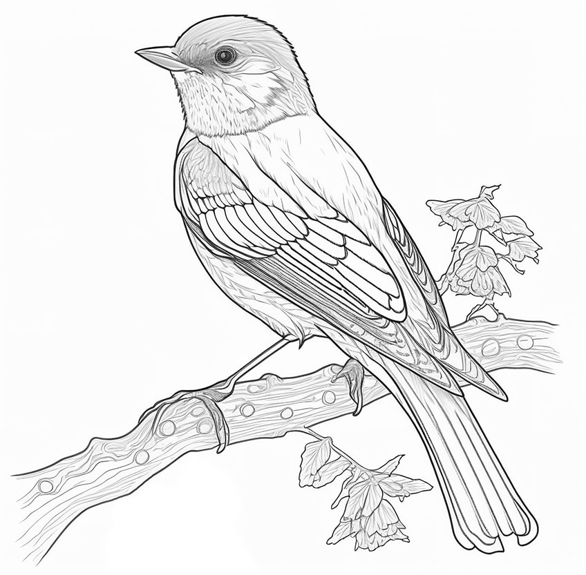 bluebird coloring page