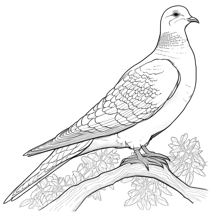 dove coloring page
