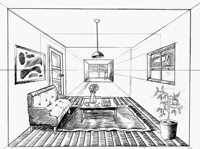 One point perspective drawing hi-res stock photography and images - Alamy-saigonsouth.com.vn