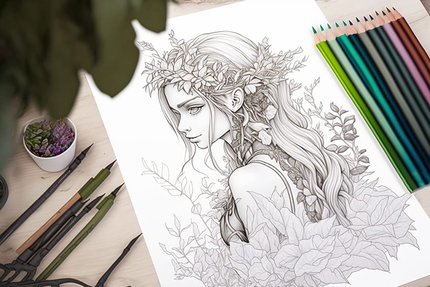 fairy coloring sheets