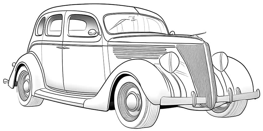 old cars coloring pages