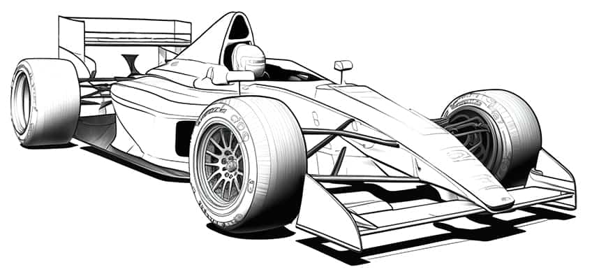 formula 1 car coloring page