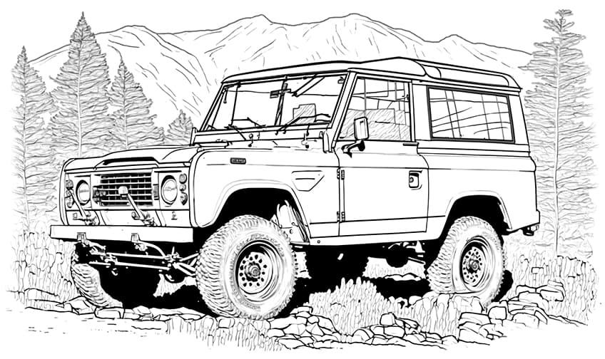 jeep coloring page