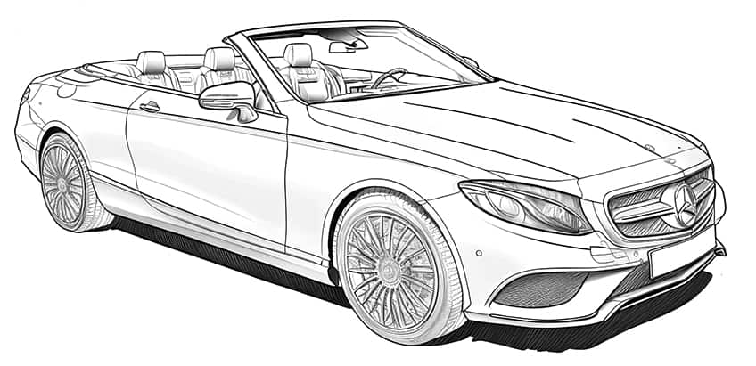 mercedes coloring pages