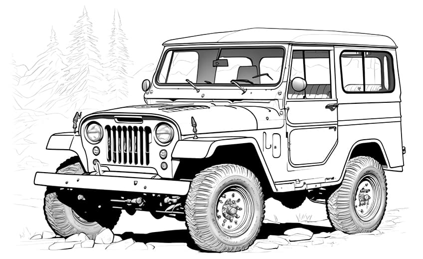 offroad car coloring page