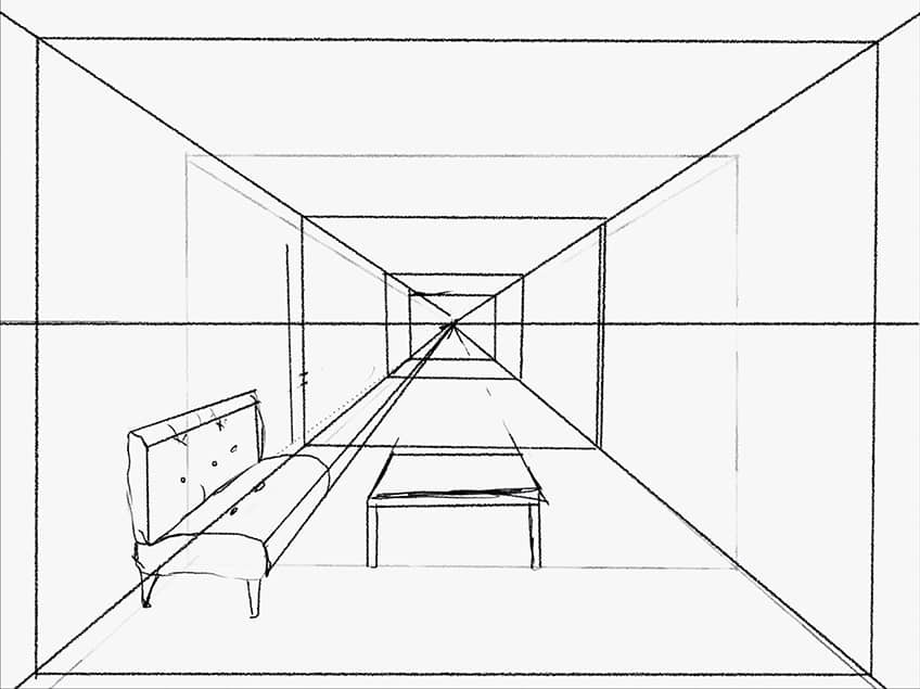 How to Draw One Point Perspective 