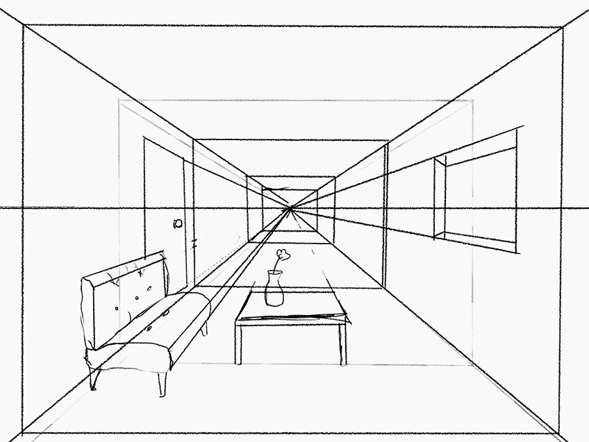 How to Draw One Point Perspective 