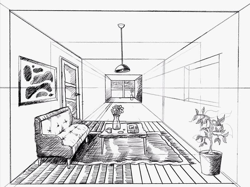 Bedroom Perspective Sketch Vector Images (over 120)