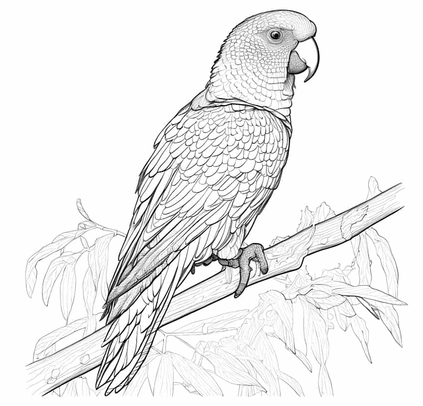 owl bird coloring page