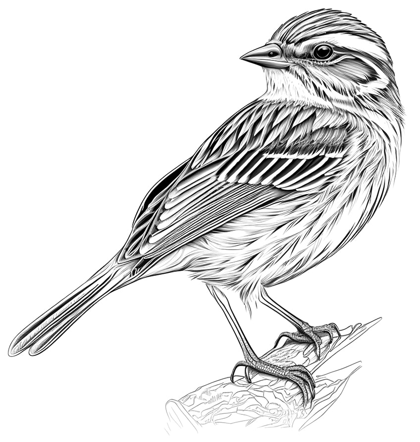 sparrow bird coloring page