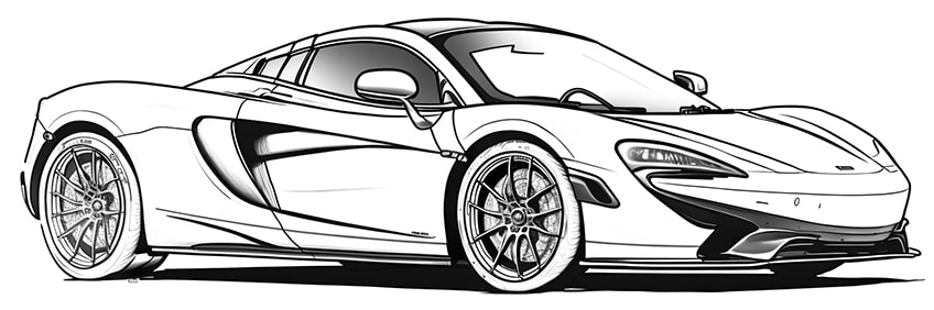 supercar coloring page 