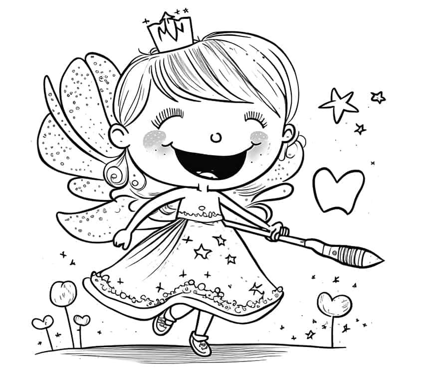 pretty fairies coloring pages