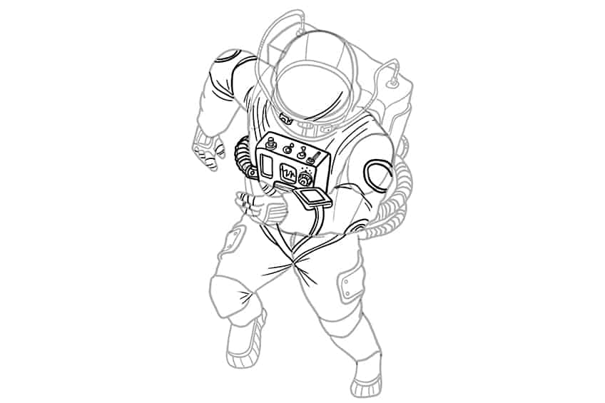 Astronaut Drawing 08