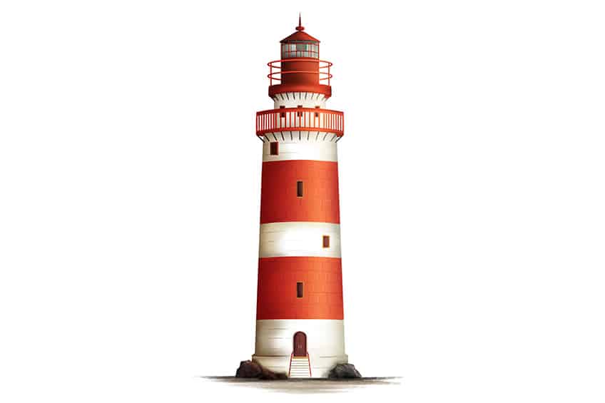 Easy Lighthouse Drawing 14