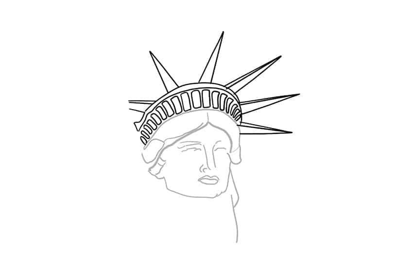 Statue Of Liberty Drawing Outline