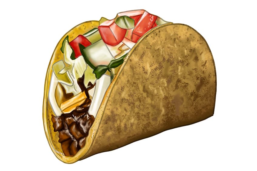Easy Taco Drawing 12