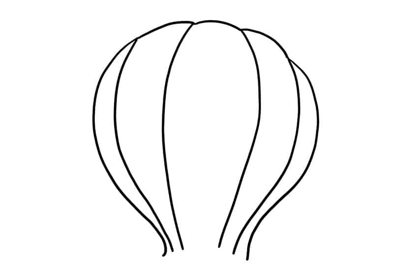 Hot Air Balloon Drawing 01