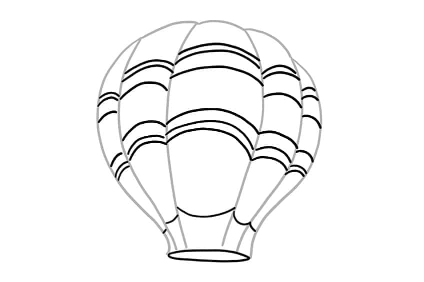 How to Draw a Hot Air Balloon Scene (Scenes) Step by Step |  DrawingTutorials101.com