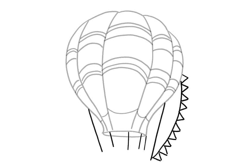 Hot Air Balloon Drawing 03