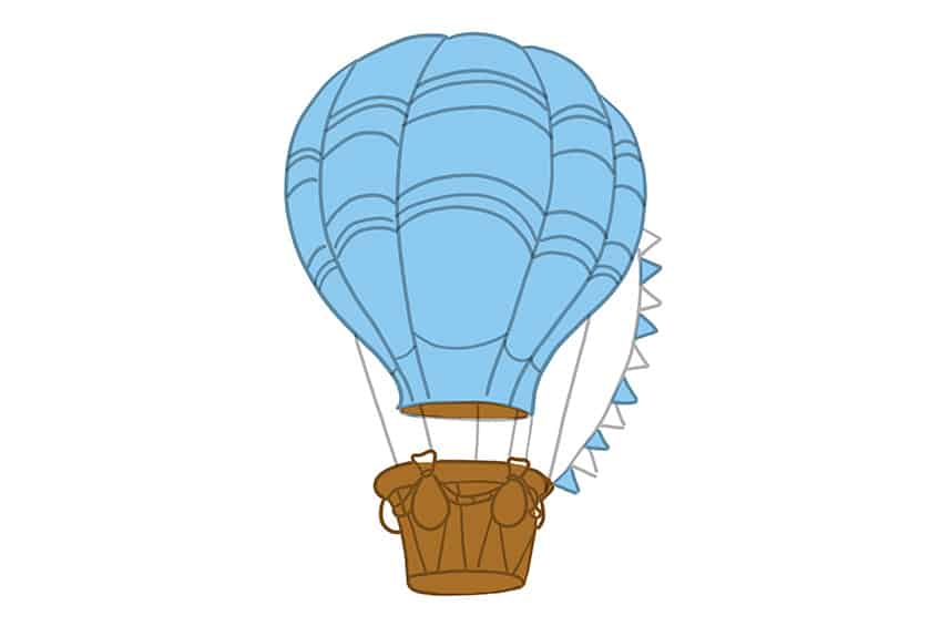 Hot Air Balloon Drawing 05