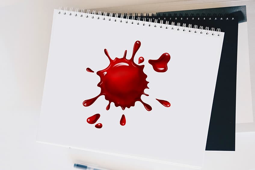 Realistic Blood Splatter Drawing
