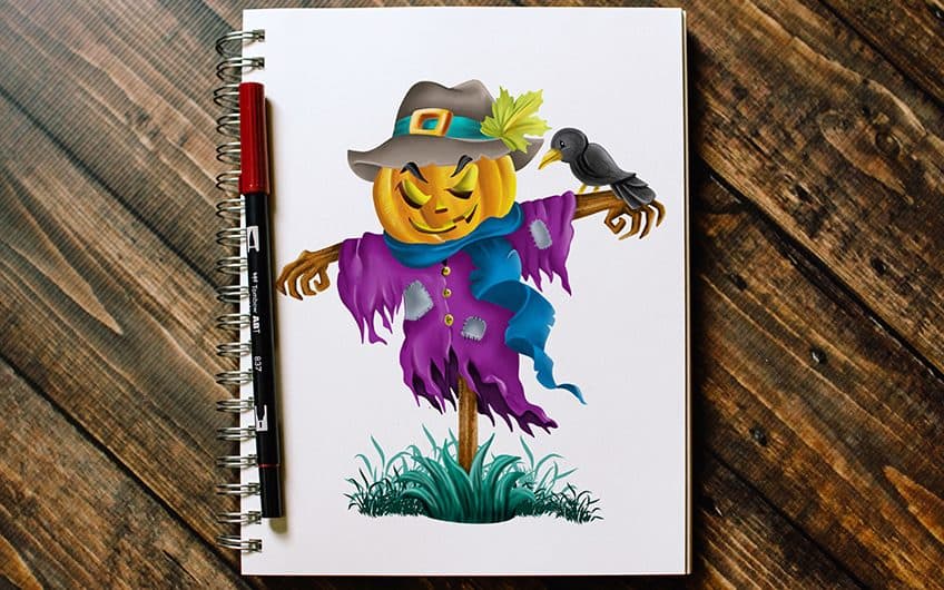 How to Draw a Scarecrow