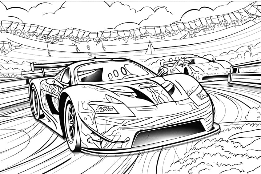 Race Car Coloring Page 05