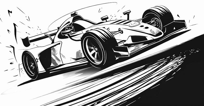 Race Car Coloring Page 06