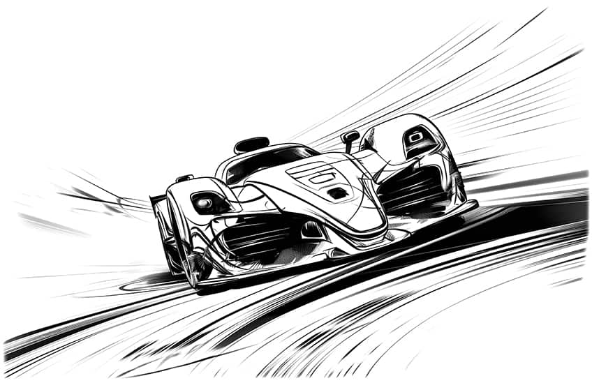 Race Car Coloring Page 08