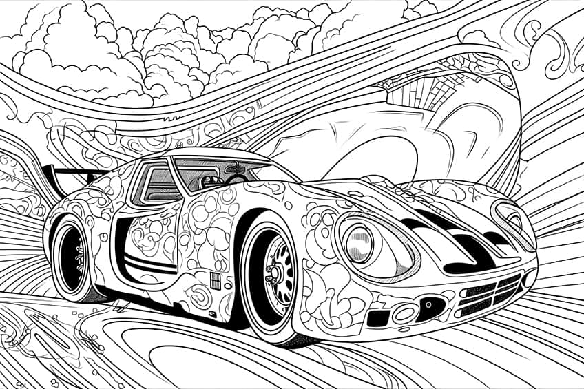 Race Car Coloring Page 10