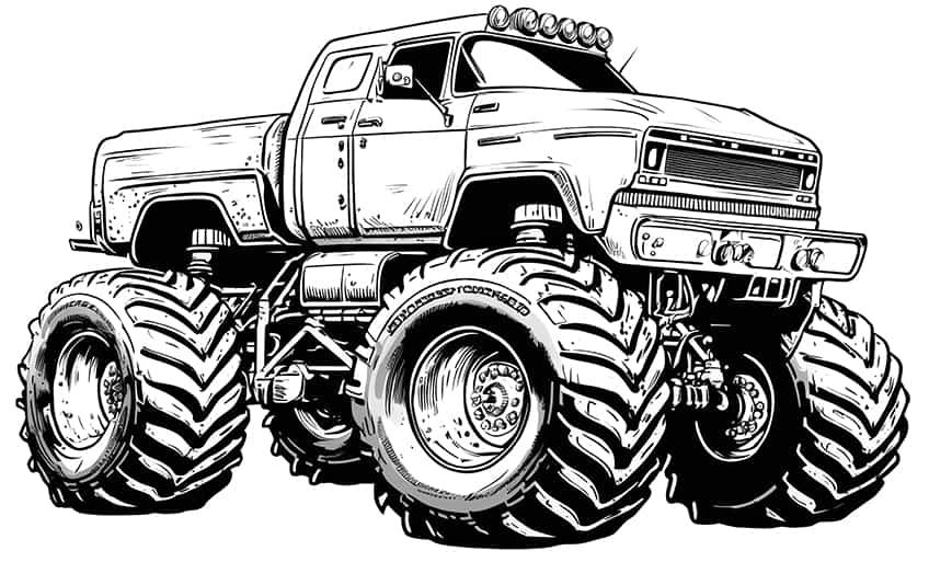 lifted ford truck coloring pages