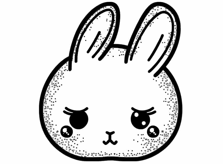 bunny face coloring pages