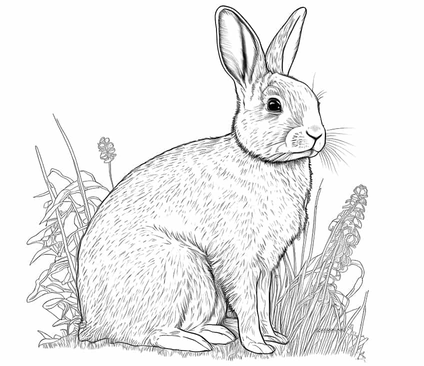 bunny coloring pages for girls