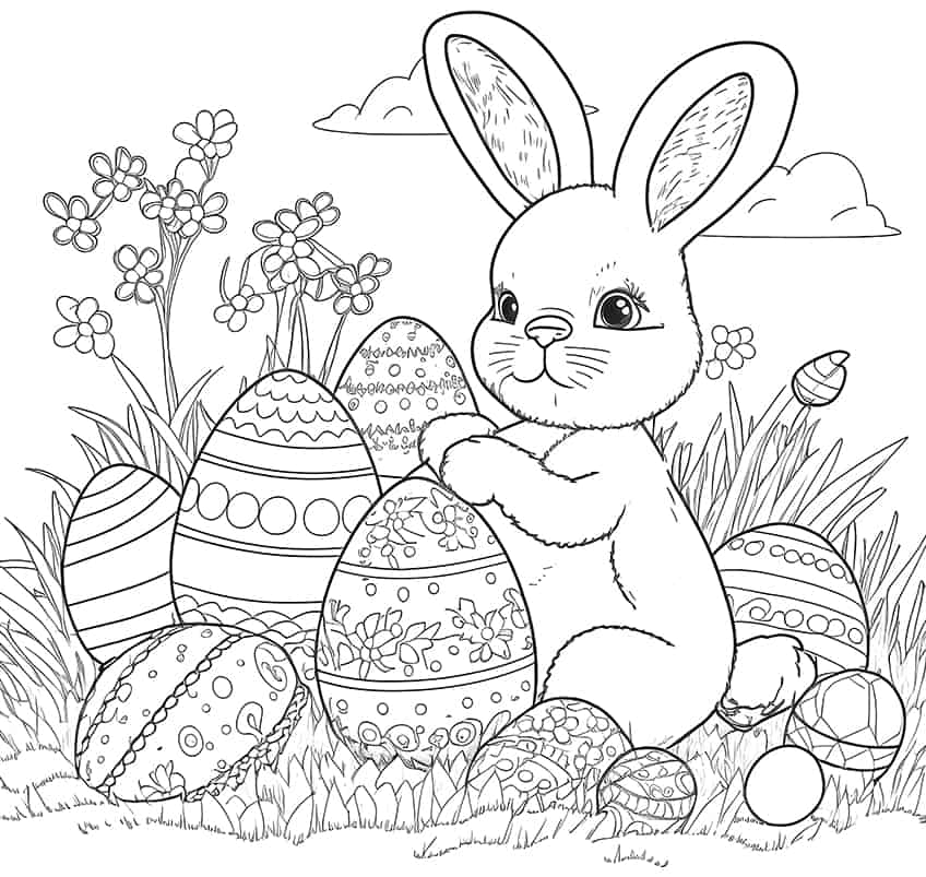 pudgy bunny coloring pages