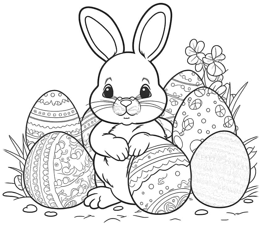 easter rabbit coloring pages