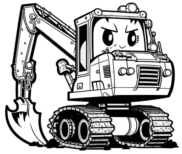 Excavator Coloring Pages - 36 Fresh Excavator Coloring Sheets