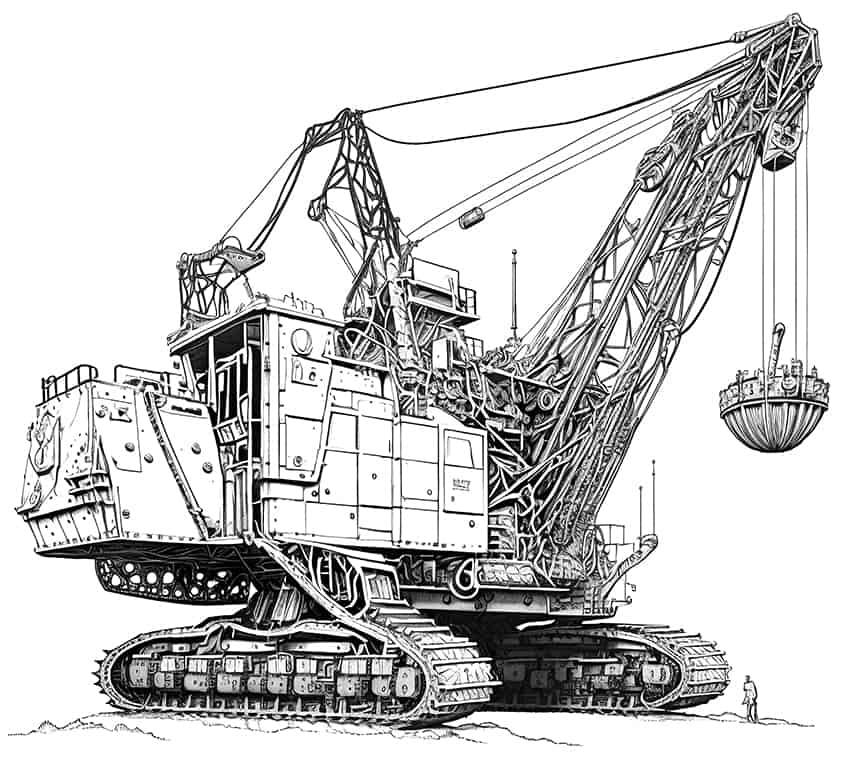 excavator coloring page 05