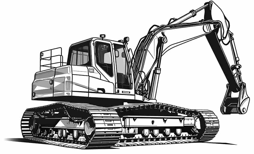 excavator coloring page 11