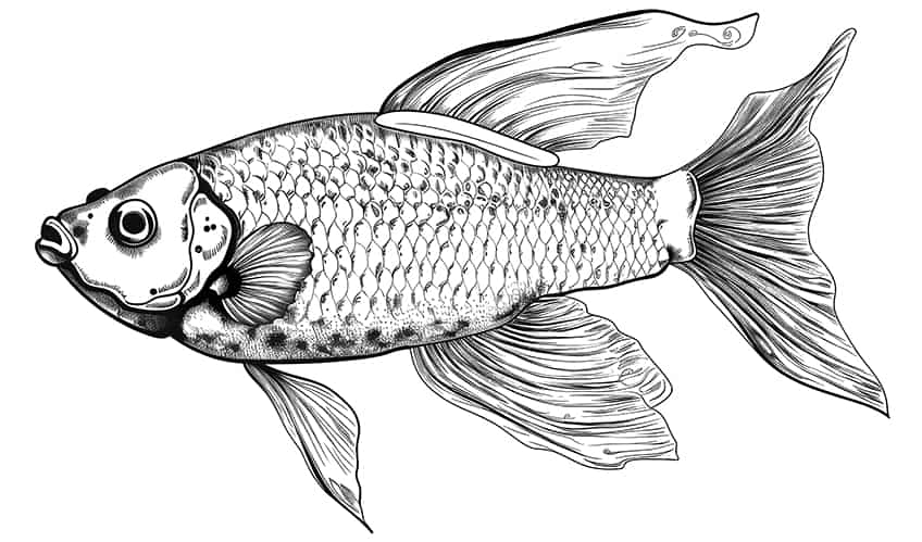 guppy fish coloring page