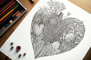 Heart Coloring Pages - 24 Unique Heart Coloring Sheets