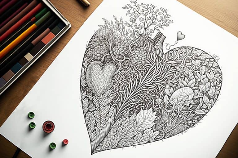 Heart Coloring Pages – 24 Unique Heart Coloring Sheets