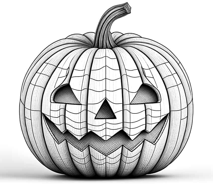 jack o lantern coloring page