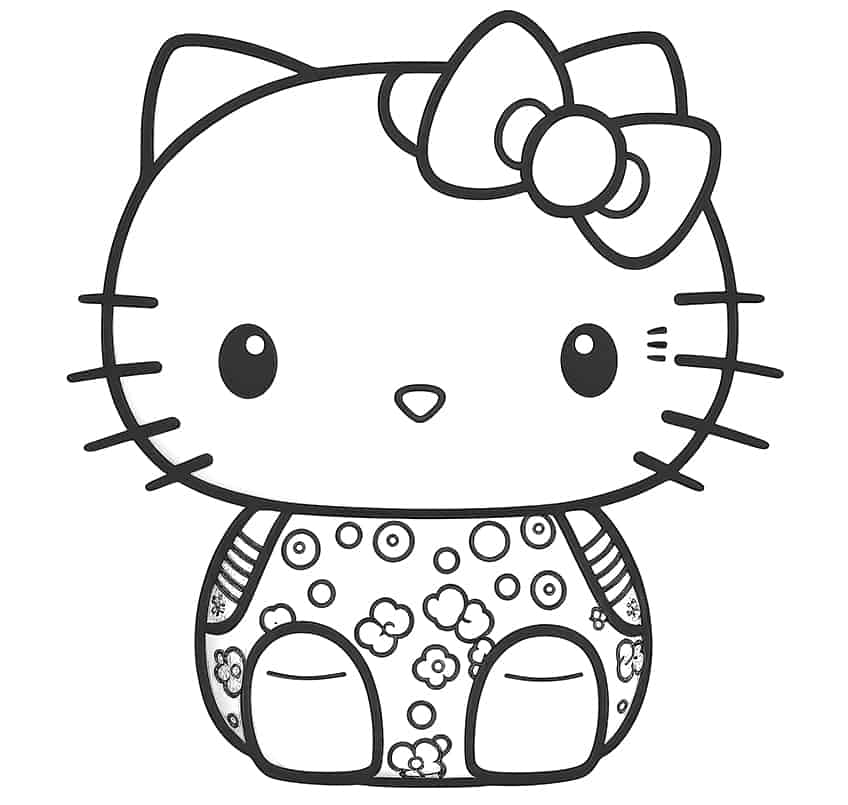 Kawaii Coloring Page Set, Cute Kawaii Coloring Pages For Kids And