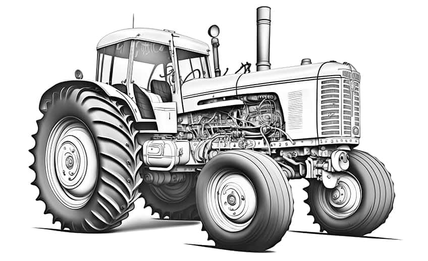 modern tractor coloring pages