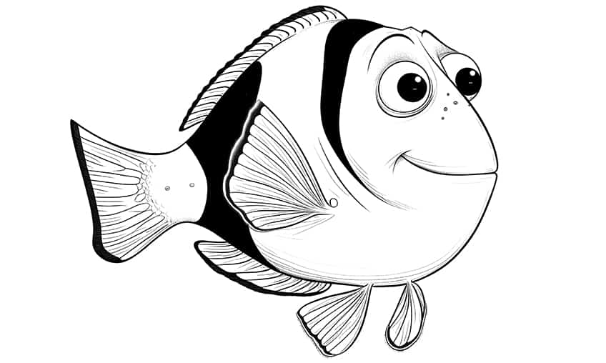 nemo fish coloring page