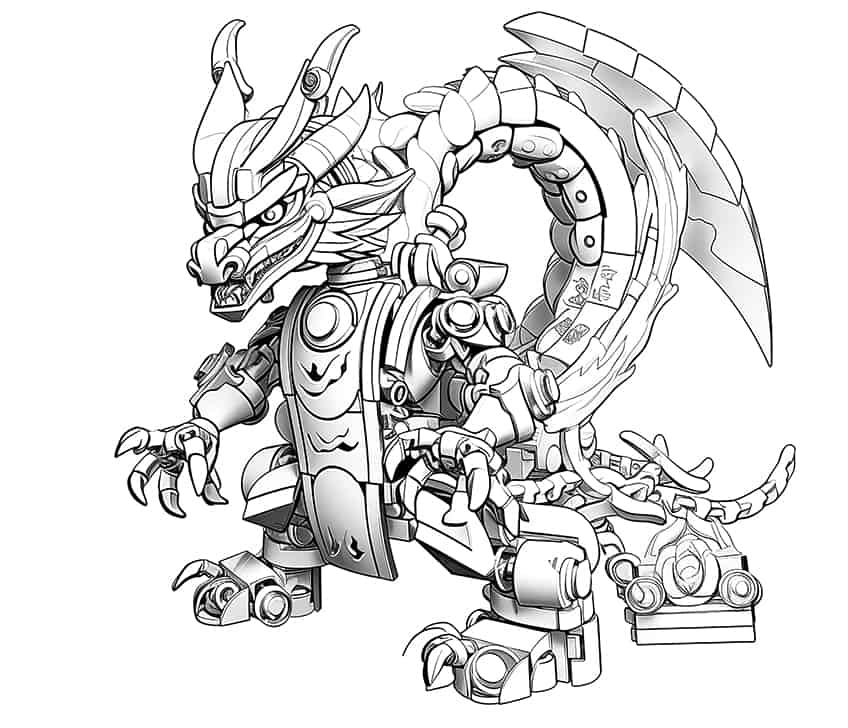 Lego Ninjago Dragon Colouring Pages