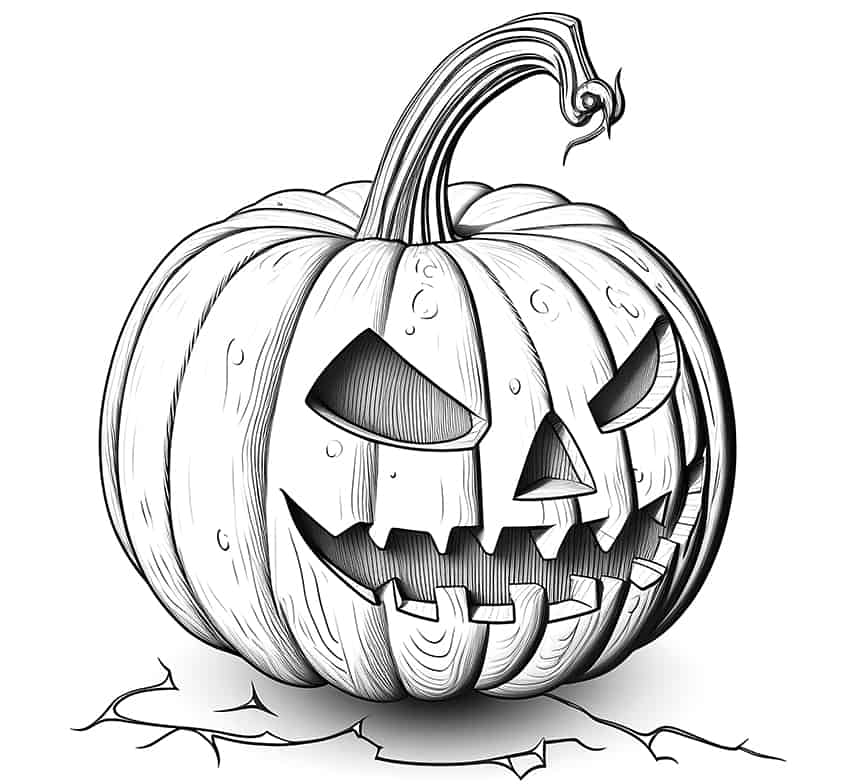 pumpkin halloween coloring sheet