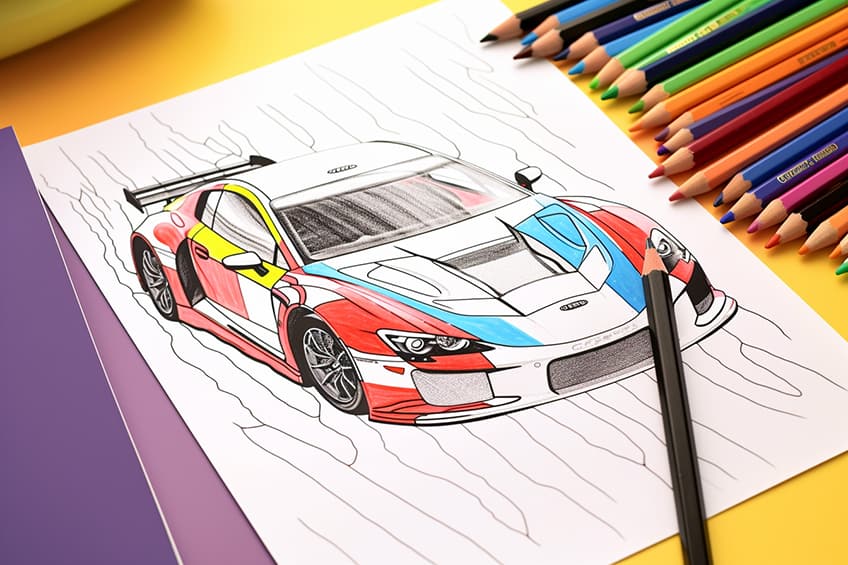 race car coloring sheets