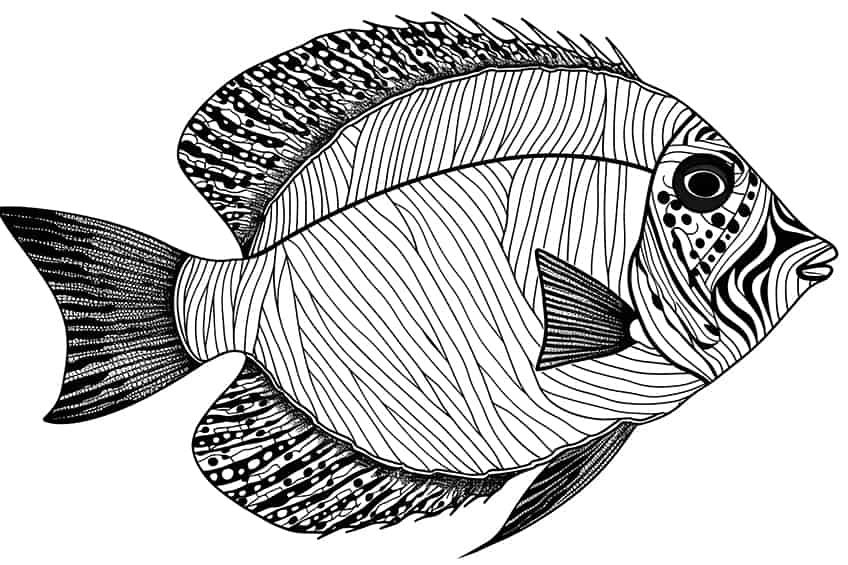 reef fish coloring page